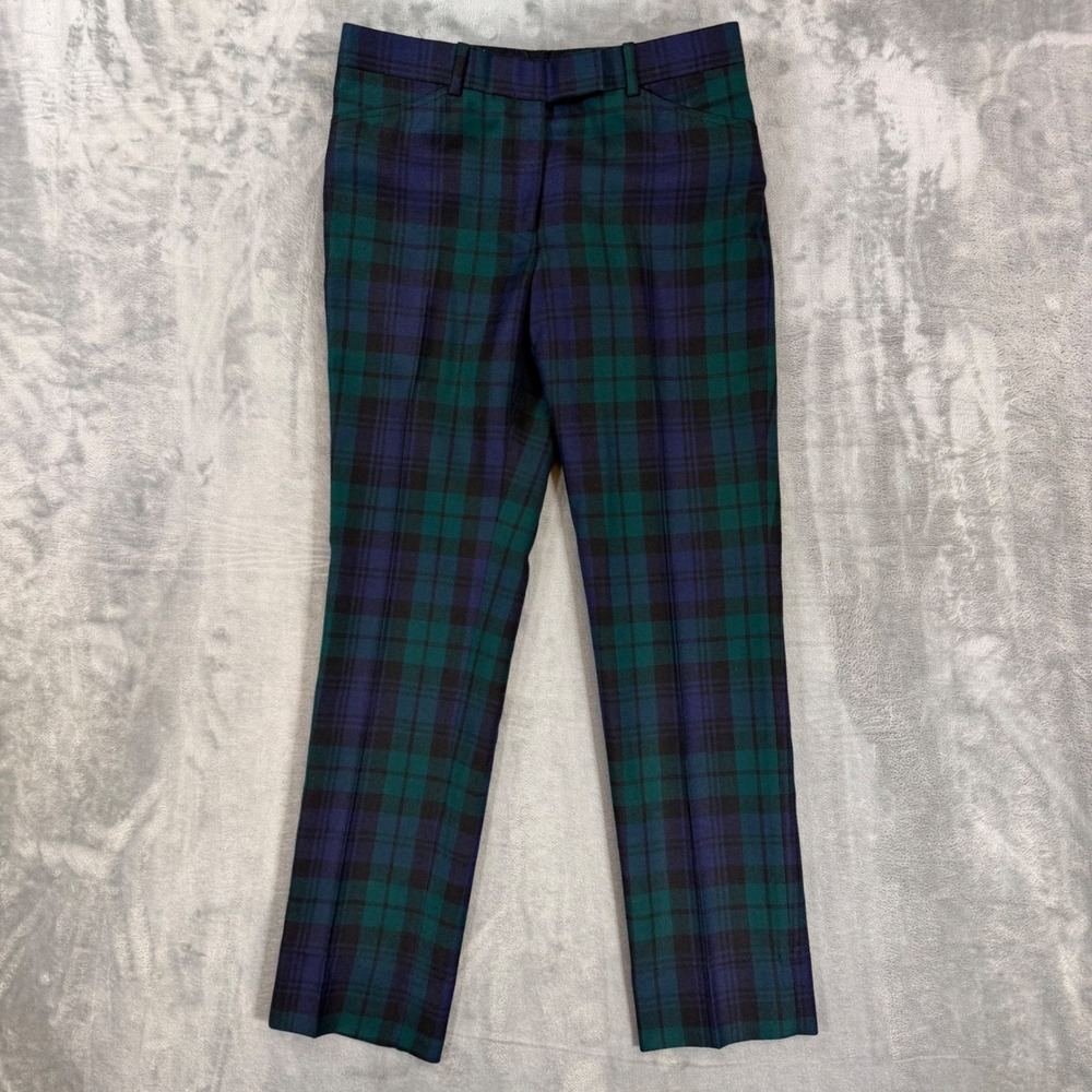 Boy. Band of Outsiders Wool Trousers Women's Size 3 (US Sz 6) Green Watch Plaid